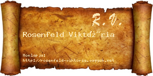 Rosenfeld Viktória névjegykártya
